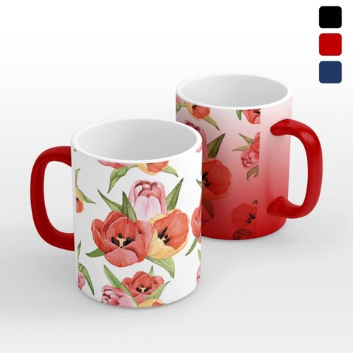 TAZA PERSONALIZADA TULIPANES MODELO MAGICA.