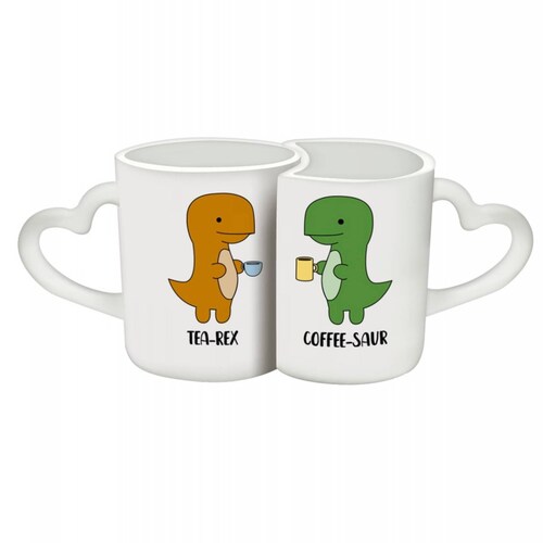 TAZA PERSONALIZADA DINOSAURIOS MODELO DUO PAREJA
