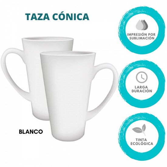 Taza blanca latte para sublimación