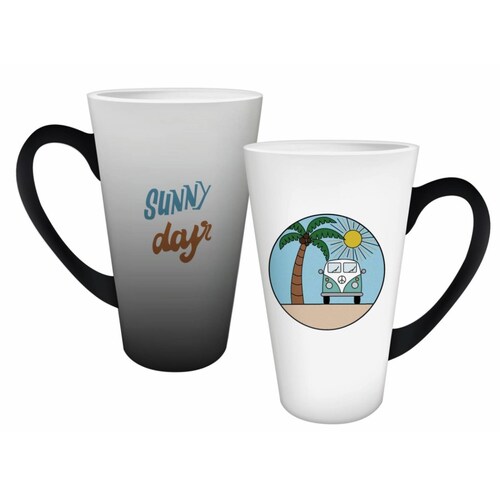 TAZA PERSONALIZADA DÍA DE PLAYA MODELO CONICA MAGICA 17 OZ