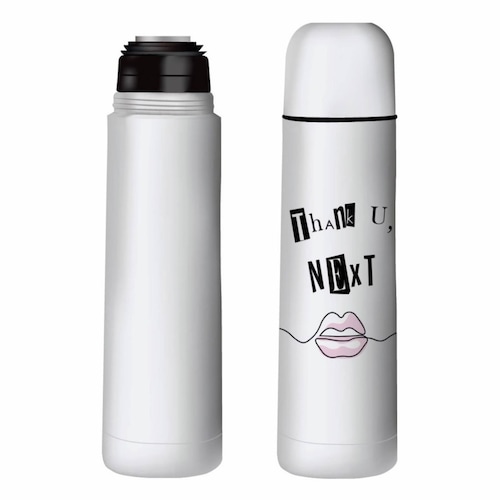 TERMO CILINDRO BALA THANK YOU NEXT BLANCO 500 ML