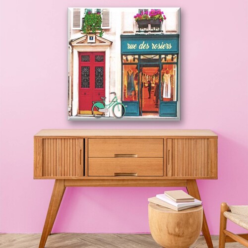 Cuadro Canva Decorativo Tienda 80X80 cm