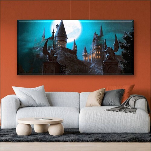 Cuadro Canva Decorativo Hogwarts 50X100 cm