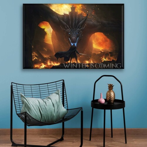 Cuadro Canva Decorativo Winter Is Coming 60X40 cm