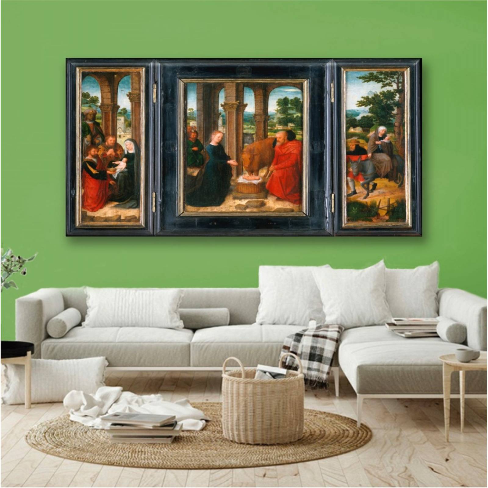 Cuadro Canva Decorativo La Vida De La Virgen 30X60 cm