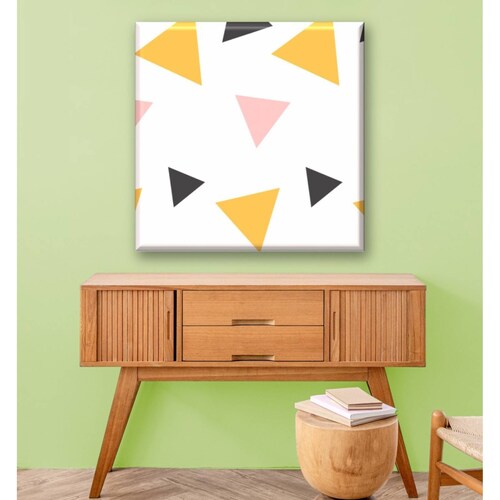 Cuadro Canva Decorativo Patrón De Triángulos 40X40 cm