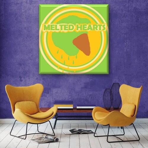 Cuadro Canva Decorativo Helado Derretido 40X40 cm