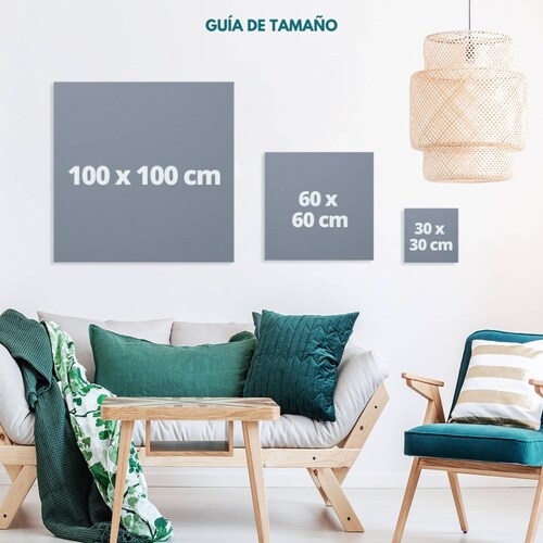 Cuadro Canva Decorativo Stickers Peces Koi 40X40 cm