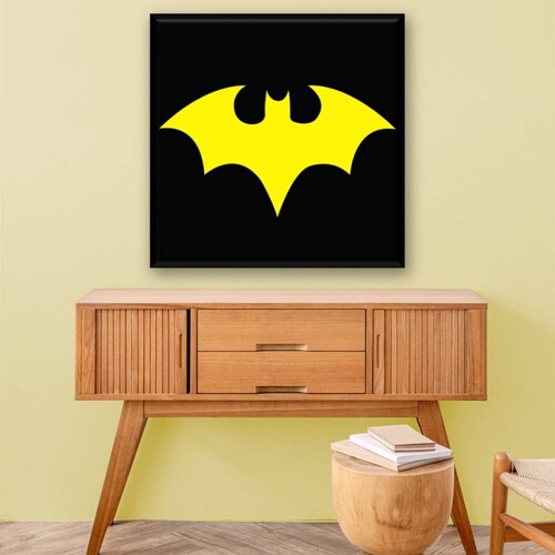 Cuadro Canva Decorativo Batman Murciélago 40X40 cm