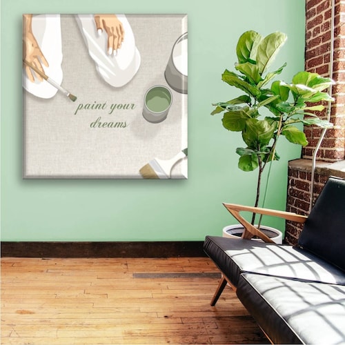 Cuadro Canva Decorativo Pinta Tus Sueños 40X40 cm
