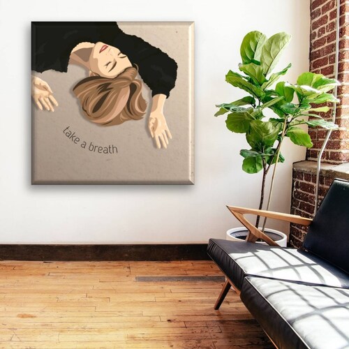 Cuadro Canva Decorativo Descanso 40X40 cm