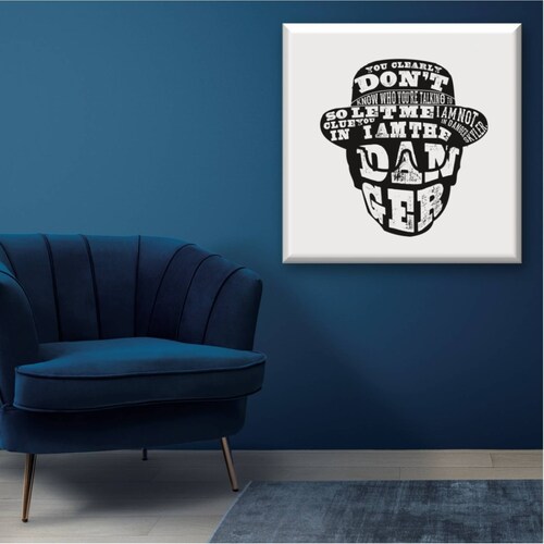 Cuadro Canva Decorativo Heisenberg Danger 80X80 cm