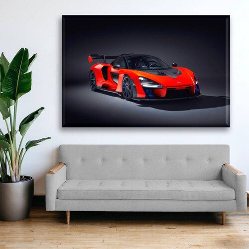 Cuadro Canva Decorativo Carro Diamante 90X60 cm