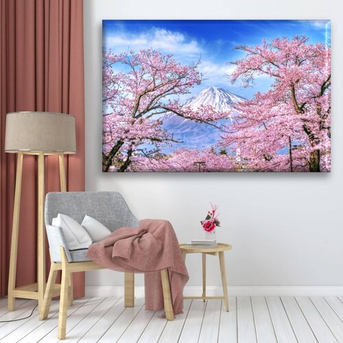 Cuadro Canva Decorativo Monte Fuji 90X60 cm