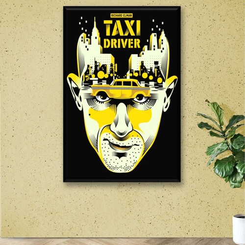 Cuadro Canva Decorativo Taxi Driver 90X60 cm