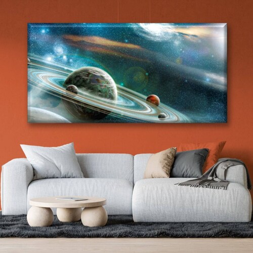 Cuadro Canva Decorativo Saturno 30X60 cm