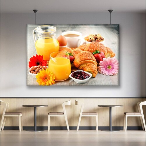 Cuadro Canva Decorativo Desayuno Con Jugo 60X40 cm
