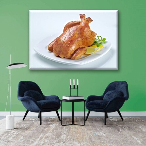 Cuadro Canva Decorativo Pollo Asado 60X40 cm