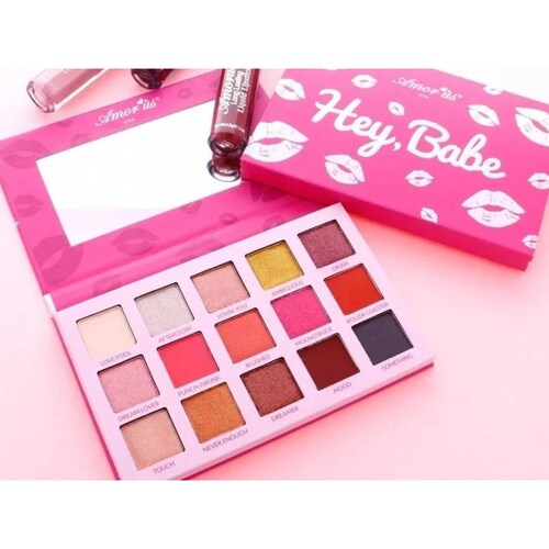 Sombras Hey Babe Amorus Paleta Con 15 Tonos Vegano 