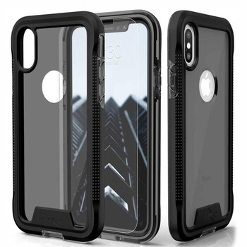 Zizo, . Funda ZIZO Proton para iPhone X y XS Negro Transparente con mica de  pantalla