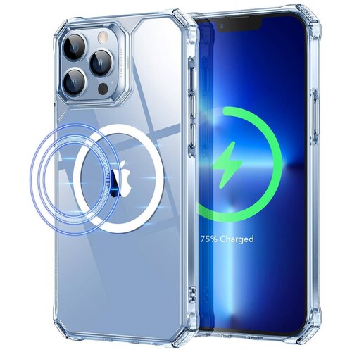 Funda ESR Hybrid HaloLock para iPhone 14 y 13 Transparente MagSafe 
