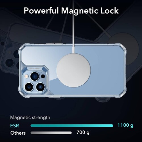 Funda ESR Hybrid HaloLock para iPhone 14 y 13 Transparente MagSafe 