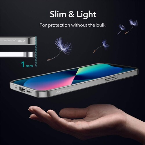 Funda ESR Project Zero para iPhone 14 y 13 Transparente Plata 