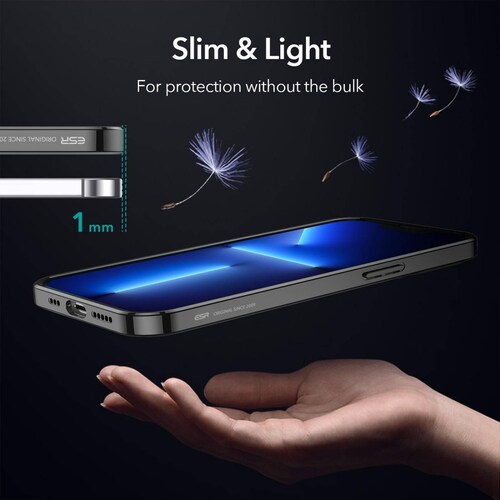 Funda ESR Project Zero para iPhone 13 PRO Transparente Negro 