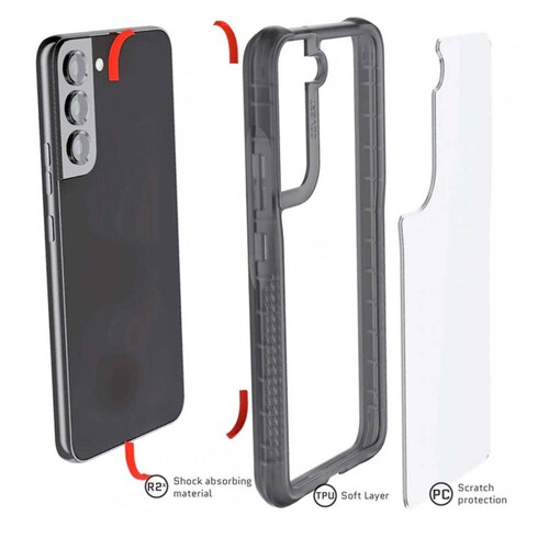 Funda GHOSTEK Covert para Samsung S22 PLUS Transparente borde Humo 