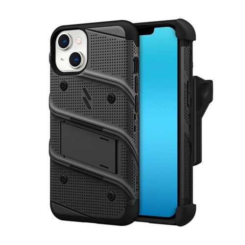 Funda Zizo Bolt Para Iphone 14 Pro Negro Con Clip Y Mica De