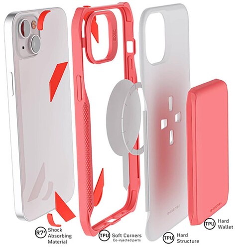 iPhone 14 Rosa con porta tarjetas 