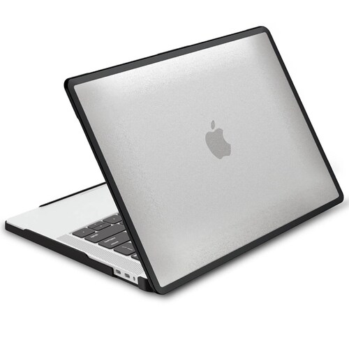 Funda MYBAT para MacBook Air 13 M1 Transp Negro release 2020 2019 2018 A2337 A2179 A1932 
