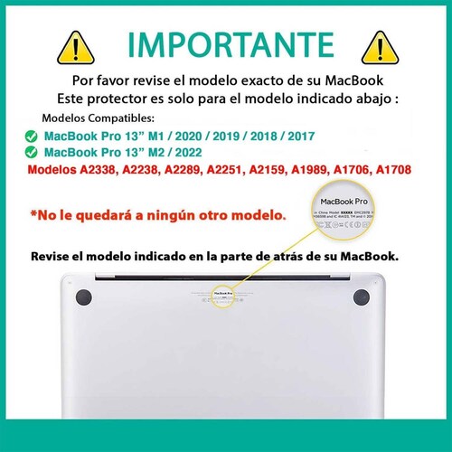 Funda MYBAT para MacBook Pro 13 M1 M2 Humo release 2022 2020 2019 2018 A2338 A2238 A2289 A2251 