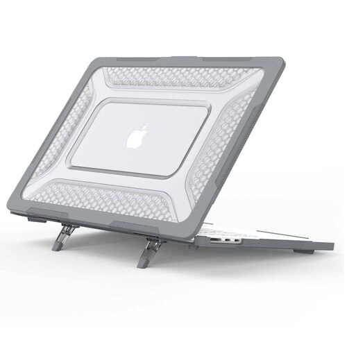 Funda TEKKU para MacBook Pro 13 M1 M2  uso rudo Gris A2338 A2238 A2289 A2251 A2159 A1989 A1706 A1708 