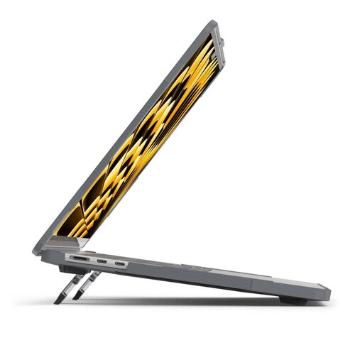 Funda TEKKU para MacBook Pro 13 M1 M2  uso rudo Gris A2338 A2238 A2289 A2251 A2159 A1989 A1706 A1708 
