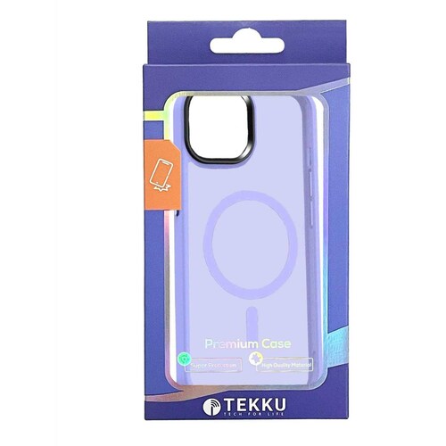 Funda TEKKU Matte Style para iPhone 15 Trans Violeta compatible con MagSafe 