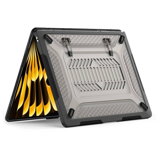 Funda TEKKU HC para MacBook Air 13 Negra A2337 M1 A2179 A1932 uso rudo 