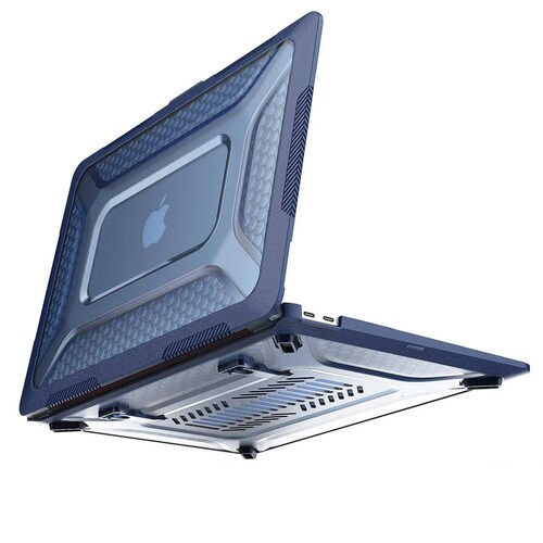 Funda TEKKU HC para MacBook Air 13 M2 M3 A2681 A3113 Azul uso rudo 
