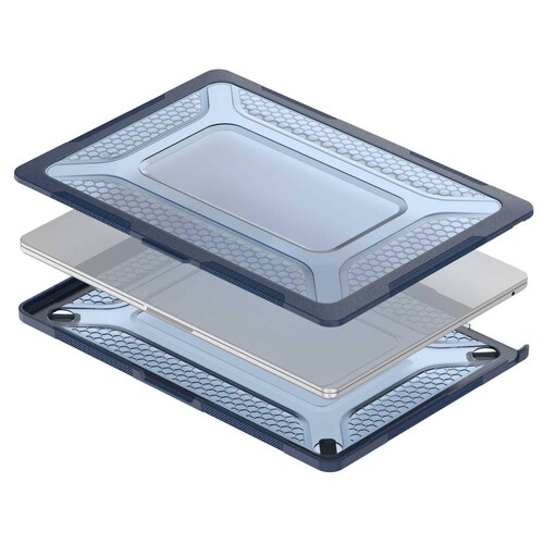 Funda TEKKU HC para MacBook Air 13 M2 M3 A2681 A3113 Azul uso rudo 