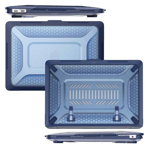Funda TEKKU HC para MacBook Air 13 M2 M3 A2681 A3113 Azul uso rudo 