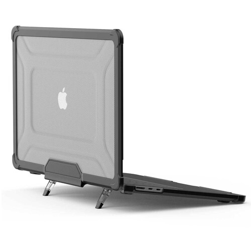 Funda TEKKU ST para MacBook PRO 14 Negra uso rudo A2992 A2918 A2442 A2779 M3 M2 M1 Pro M1 Max 