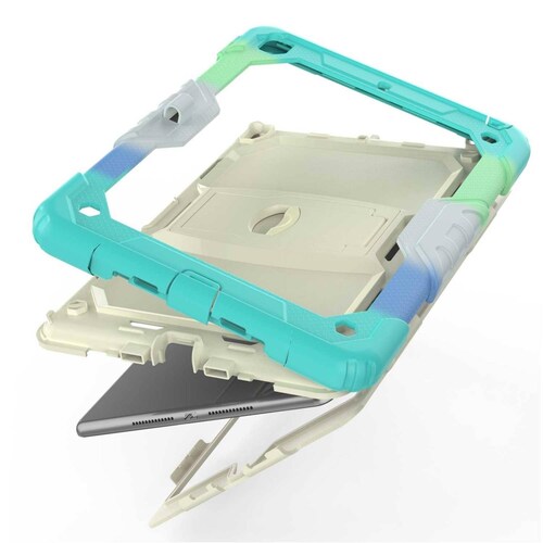 Funda TEKKU StandC uso rudo para iPad 10 de 10.9" MultiAzul A2696 A2757 A2777 