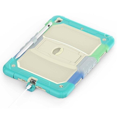 Funda TEKKU StandC uso rudo para iPad 10 de 10.9" MultiAzul A2696 A2757 A2777 