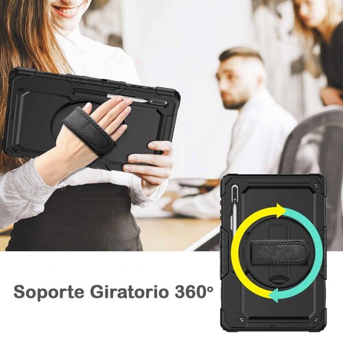 Funda TEKKU StrapB uso rudo para Samsung Tab S8 ULTRA de 14.6 Negra 2022 X900 X906B X906U X906N .