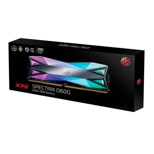 MEMORIA RAM DIMM ADATA XPG D60 8GB 3200MHZ DISIPADOR TITANIO RGB AX4U32008G16A ST60