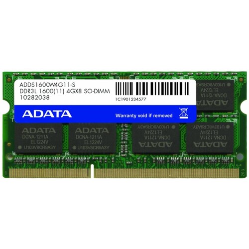 Memoria RAM Para Laptop SODIMM ADATA 4GB DDR3L 1600MHZ BAJO VOLTAJE ADDS1600W4G11 S