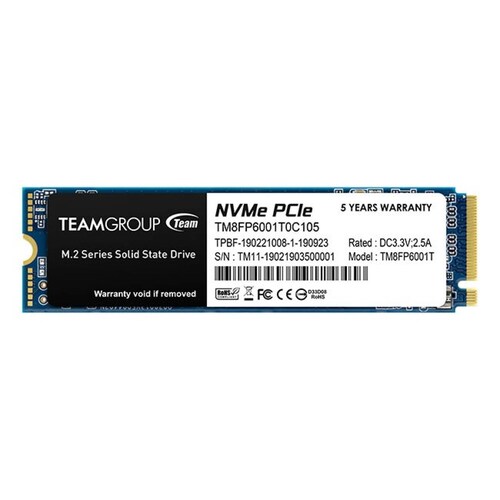 SSD INTERNO TEAMGROUP MP33 1TB M.2 2280 PCIe 3.0 x4 NVMe 1.3 3D NAND TM8FP6001T0C101