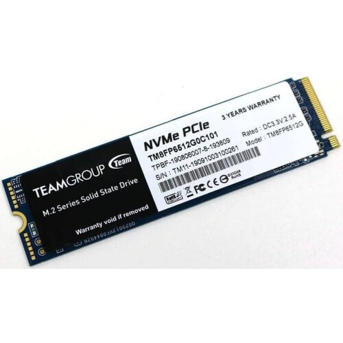 SSD INTERNO TEAMGROUP MP33 512GB M.2 2280 PCIe 3.0 x4 NVMe 1.3 3D NAND TM8FP6512G0C101