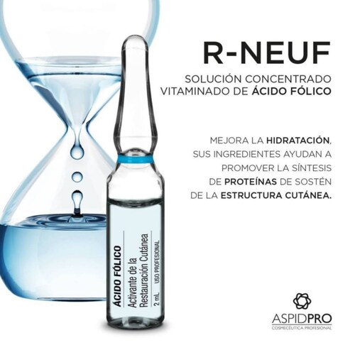 R-Neuf 5 ampolletas 2ml c/u ácido folico y ácido hialurónico