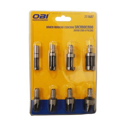 Juego de brocas clavacote 8 Pz 211687 OBI
